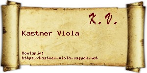 Kastner Viola névjegykártya